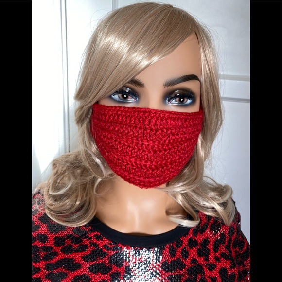 Hand-knitted Face Mask - Picture 1 of 11
